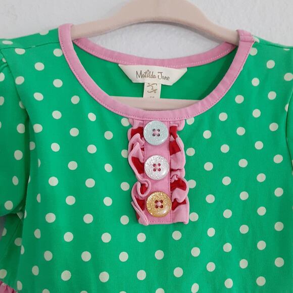 Matilda Jane Gingerbread Village Dress Girls 2 Christmas Twirl Dress Candy - Picture 4 of 11